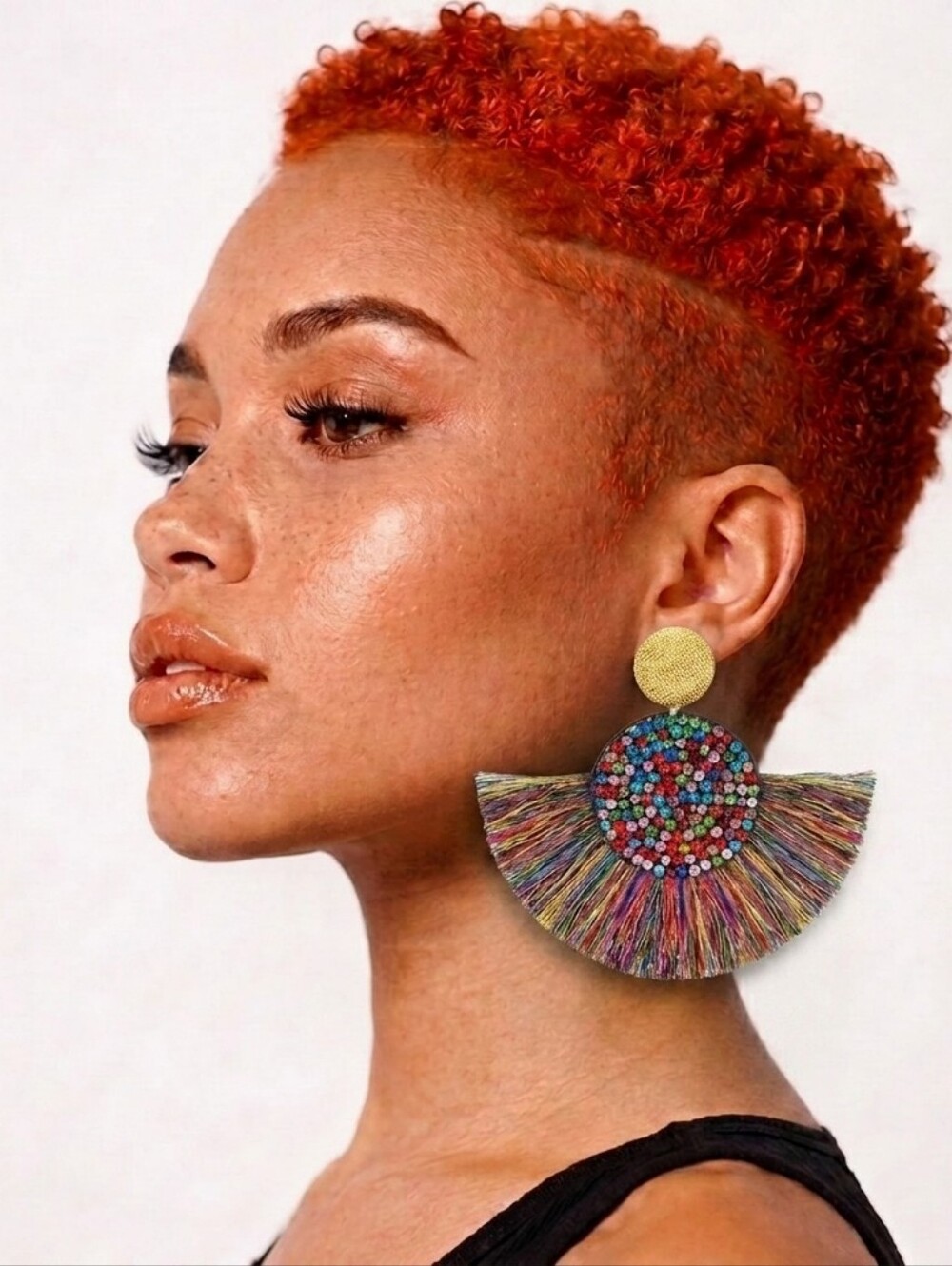 Fan Tassel Drop Earrings NWT